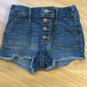 Abercrombie girls high rise jean shorts size 7/8